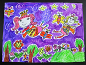黄锶琪 5岁《美丽的小天使》荣获童画之星•二0一三第九届世界华人幼儿创意美术大赛 金奖
